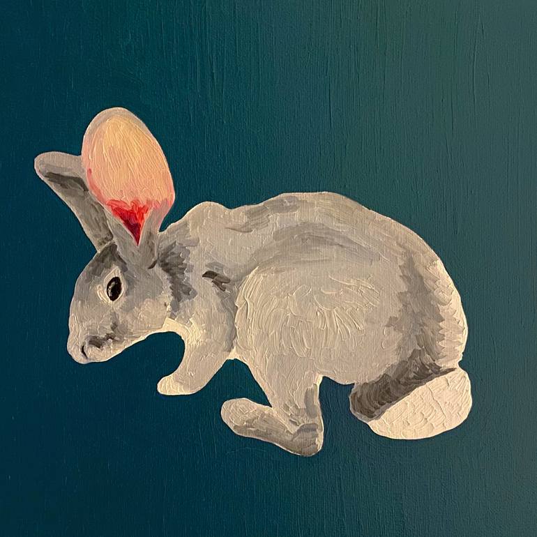 Merlin the Rabbit Painting by Sarah Ranner | Saatchi Art