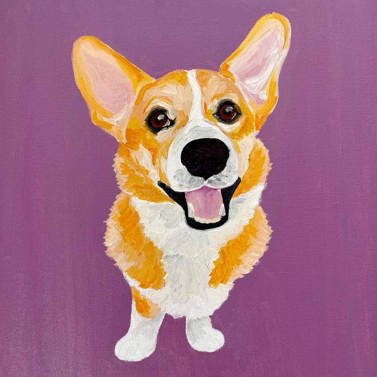 Corgi painting hot sale