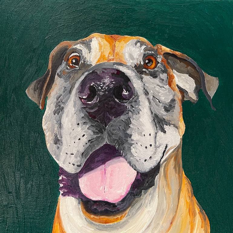 Cliff the Rescue Dog Painting by Sarah Formica | Saatchi Art