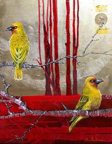 Original Abstract Animal Paintings by Cherie Roe Dirksen