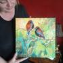 Artist with the painting