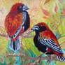 Close up of painting
