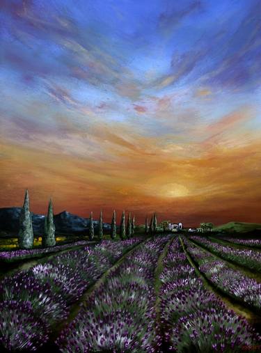 Lavender Field at Sunset thumb