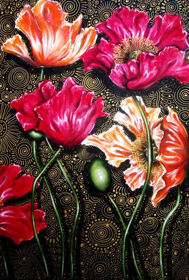 Print of Fine Art Floral Paintings by Cherie Roe Dirksen