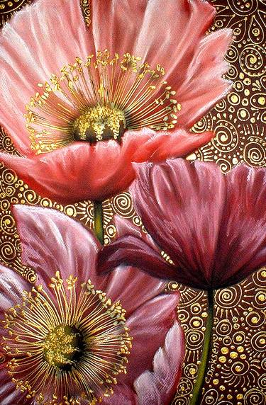 Original Fine Art Floral Drawings by Cherie Roe Dirksen