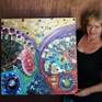 Cherie Roe Dirksen with painting