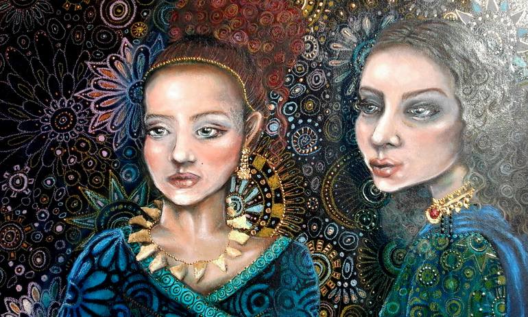 Original Illustration People Painting by Cherie Roe Dirksen