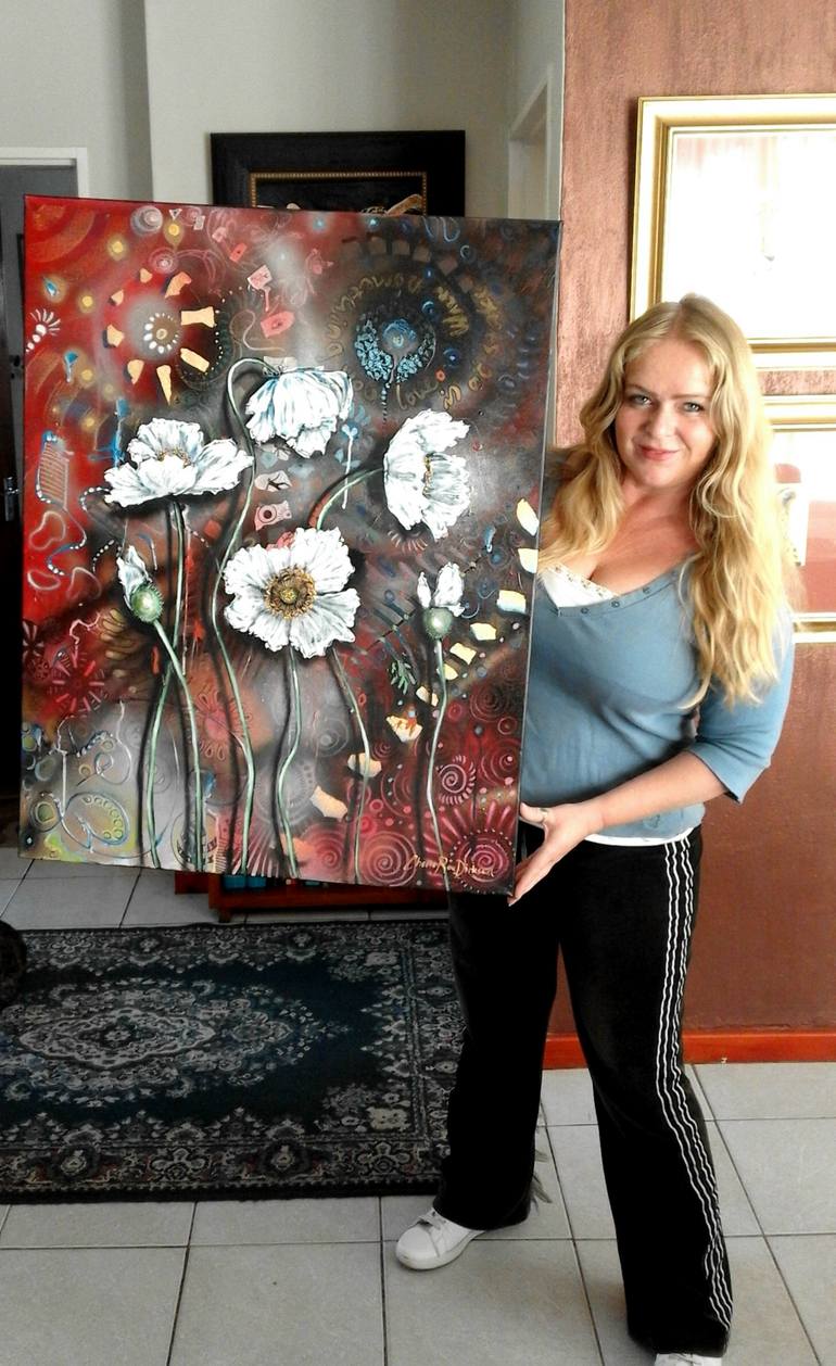 Original Expressionism Floral Painting by Cherie Roe Dirksen