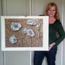 Artist Cherie Roe Dirksen with Artwork
