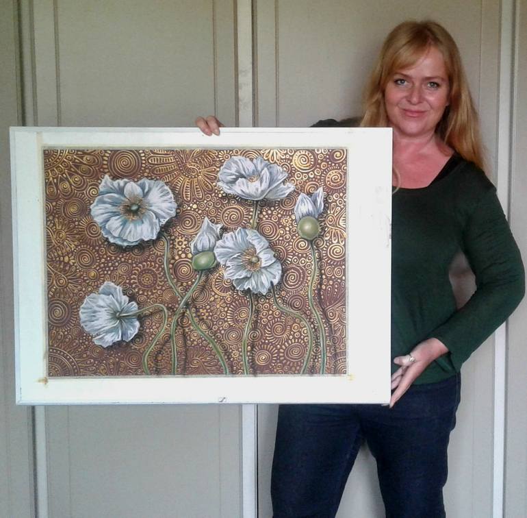 Original Fine Art Floral Drawing by Cherie Roe Dirksen