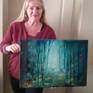 Cherie Roe Dirksen with her painting