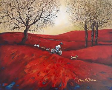 Saatchi Art Artist Cherie Roe Dirksen; Paintings, “Bicycling with the Pack” #art