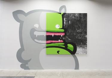 Original Street Art Cartoon Paintings by FAT KIWIE