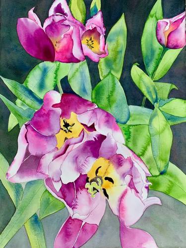 Original Floral Painting by Pratibha Garewal