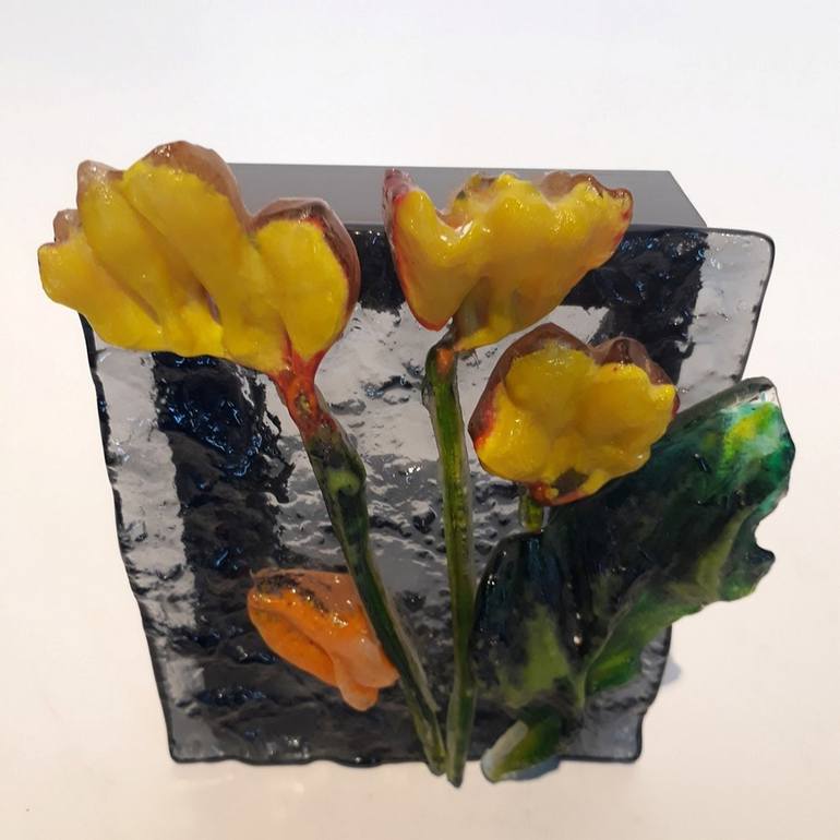 Original Post-impressionism Floral Sculpture by Gamze Haberal