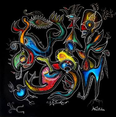 Original Surrealism Abstract Paintings by pascal manitoba