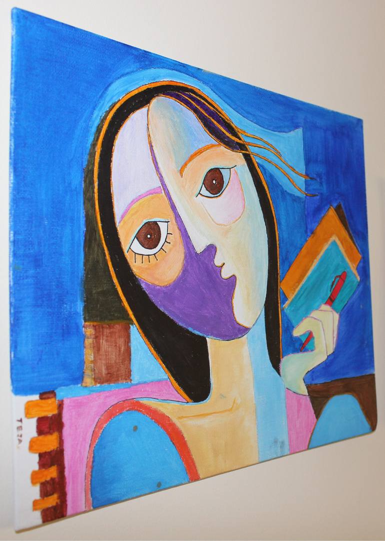 Original Abstract Expressionism Fantasy Painting by Tara P