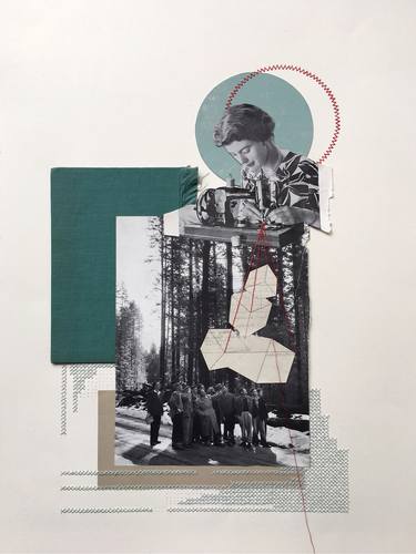Print of Abstract Family Collage by Rhed Fawell