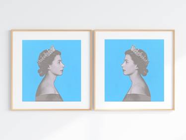 Her Majesty - Diptych in Blue thumb