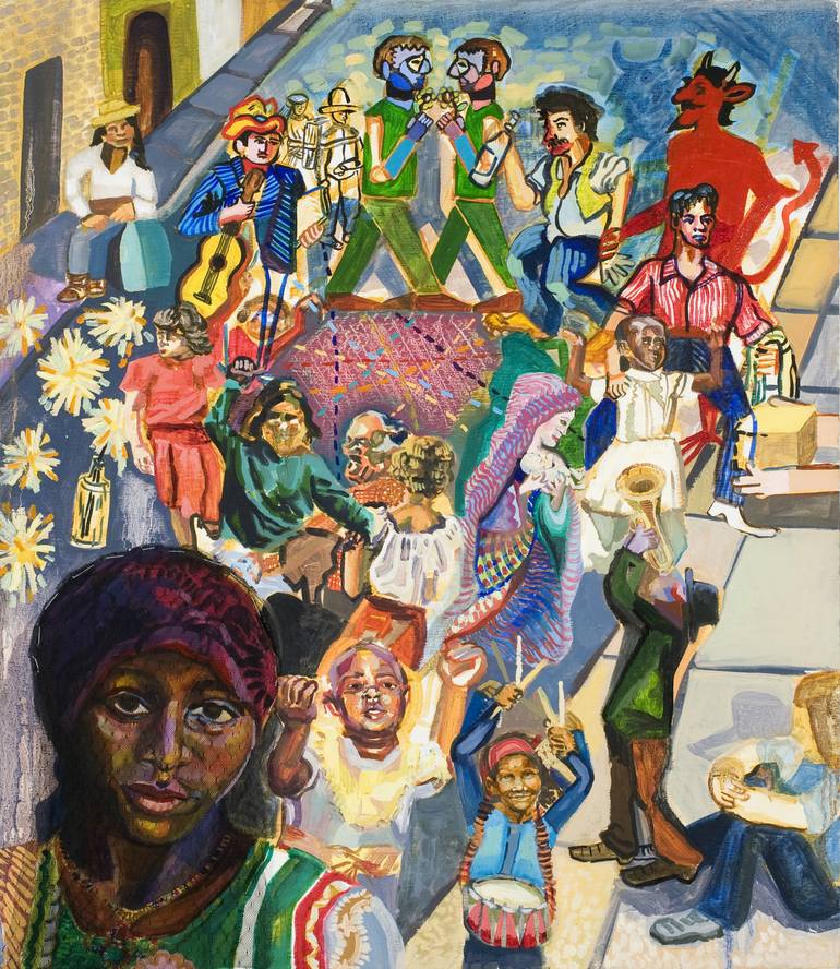 Parade Peru Painting by Sarah Paulsen | Saatchi Art