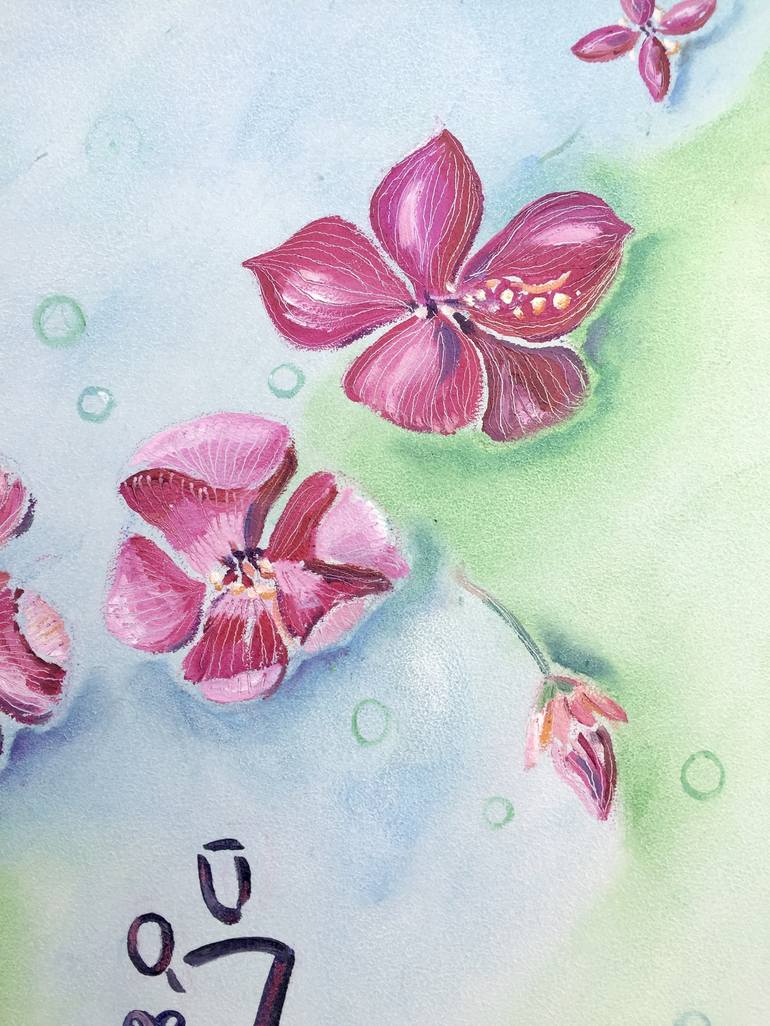 Original Floral Painting by Alexandra Telgmann