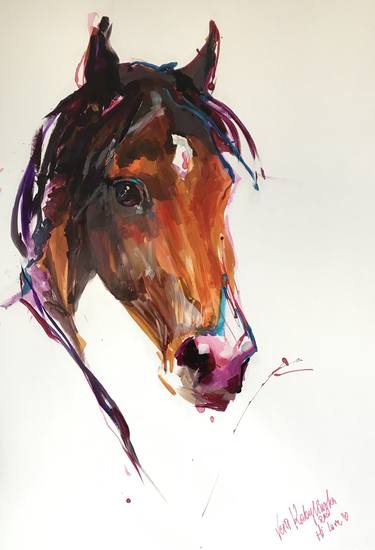Original Horse Painting by Vera Kobylinska