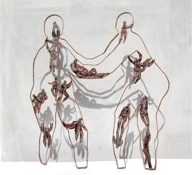 Original Figurative People Sculpture by Rafael Klein