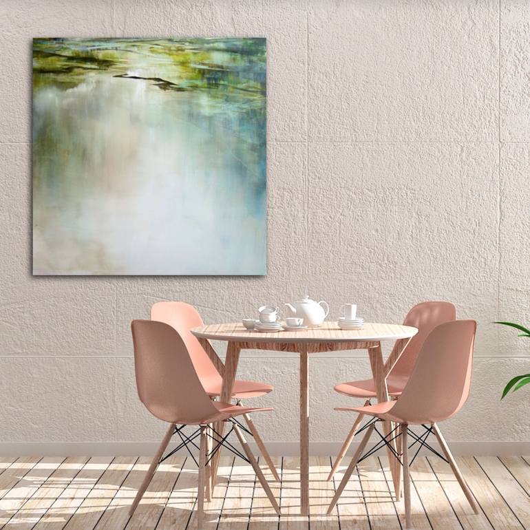 Original Fine Art Abstract Painting by Lesley Frenz