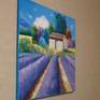 Lavender field an impressionist style landscape painting created in oils. 
This piece is on canvas without frame as edges are painted,100% handmade high quality oil and a palette knife,decorate your interior and for a long time will give you and your family positive emotions.Ready to hang.