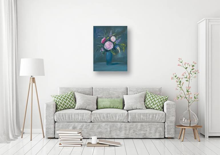 Original Impressionism Floral Painting by Nataliia Novosad