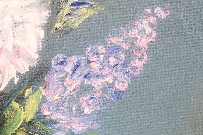 Original Impressionism Floral Painting by Nataliia Novosad