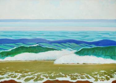 Print of Expressionism Seascape Paintings by Petro Kokushta