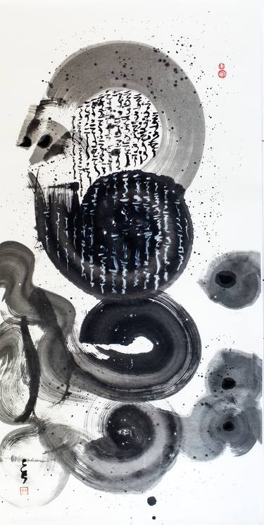 Original Abstract Expressionism Calligraphy Paintings by Maomeii Be