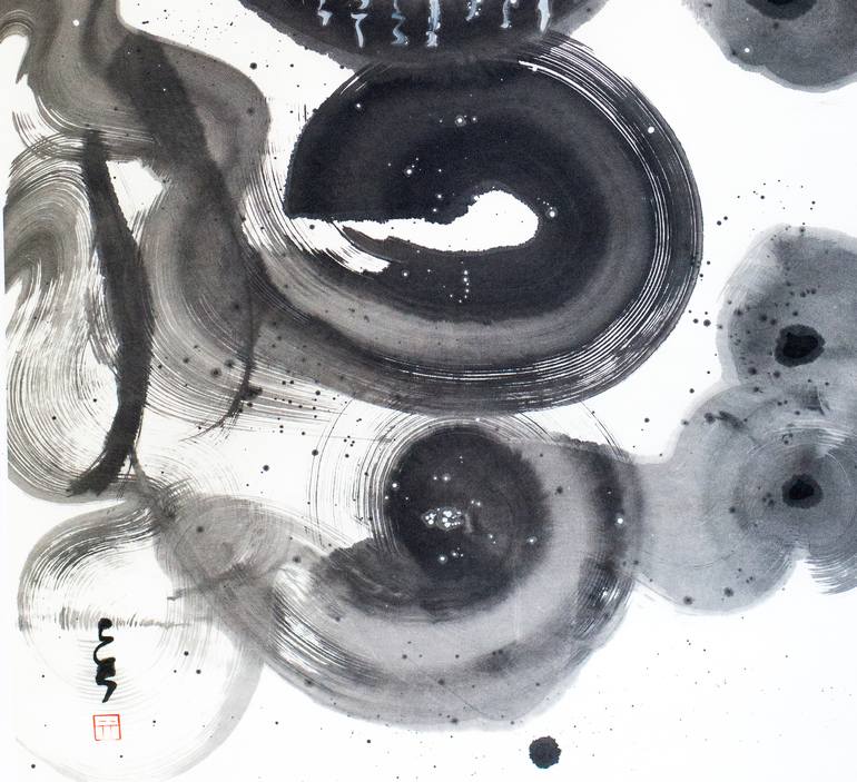 Original Abstract Expressionism Calligraphy Painting by Maomeii Be