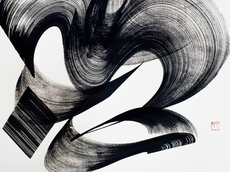 Original Abstract Calligraphy Drawing by Maomeii Be