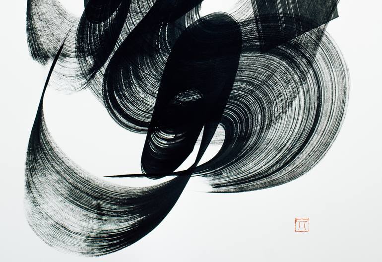Original Abstract Calligraphy Drawing by Maomeii Be