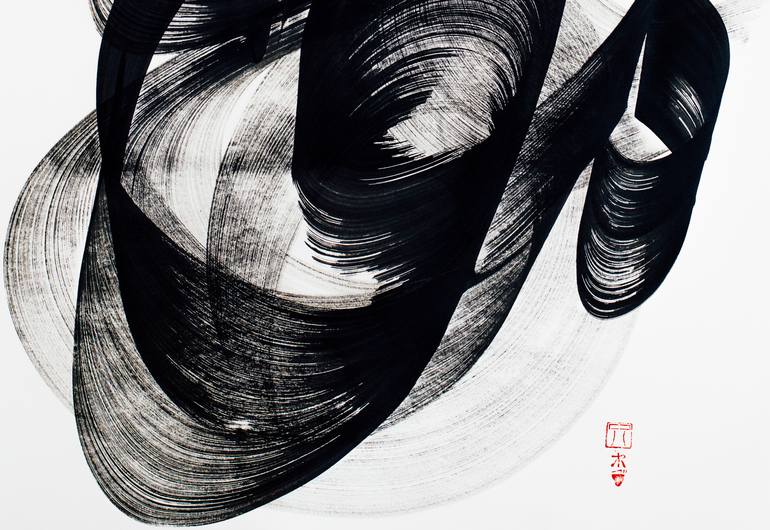 Original Abstract Calligraphy Drawing by Maomeii Be