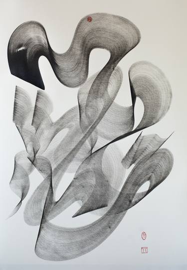 Original Abstract Calligraphy Drawings by Maomeii Be