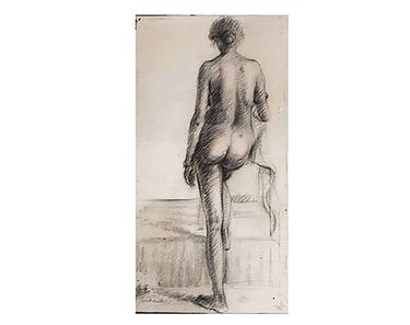 Original Figurative Nude Drawings by Chandranath Das
