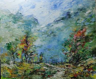 Original Impressionism Nature Paintings by Chandranath Das