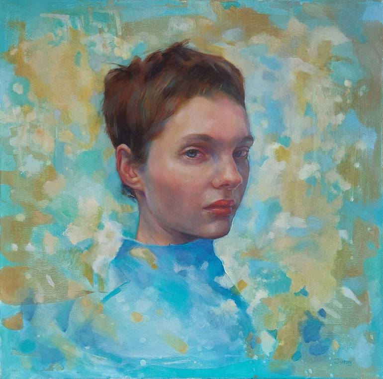 Original Portraiture Women Paintings by Dunja Jung
