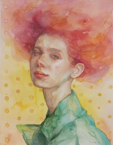 Original Portraiture Women Paintings by Dunja Jung