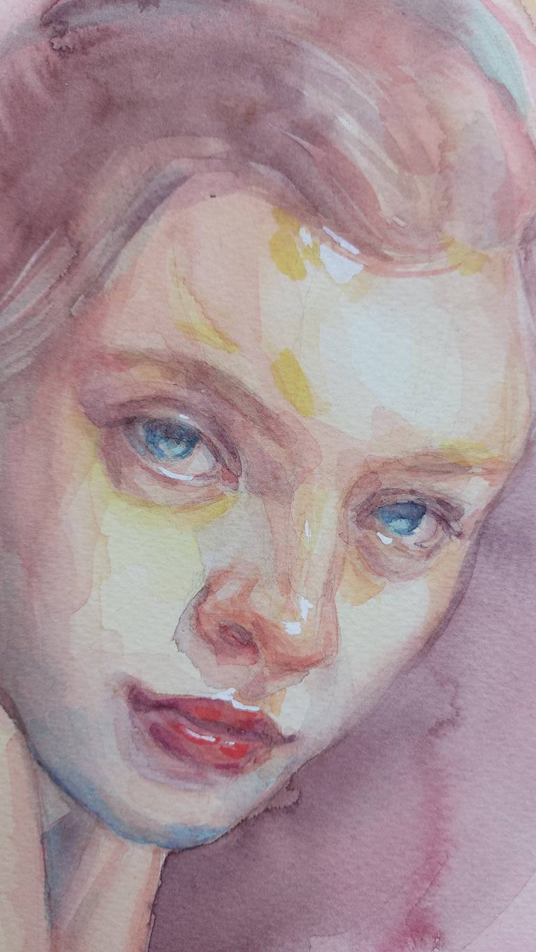 Original Realism Women Painting by Dunja Jung