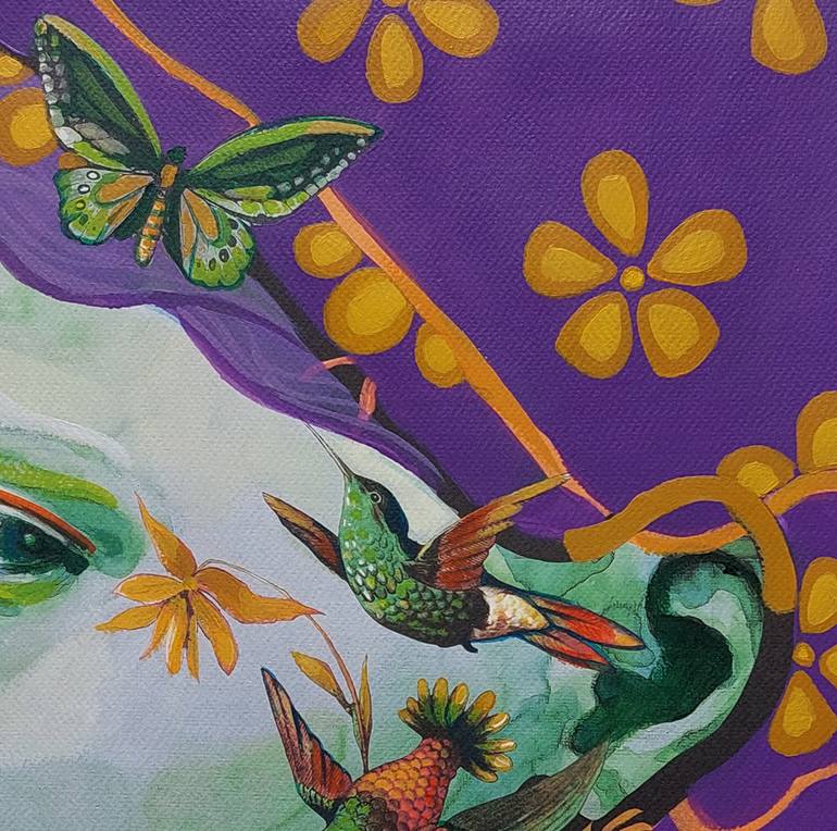 Original Surrealism Floral Mixed Media by Dunja Jung