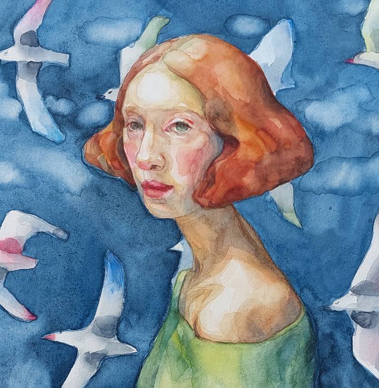 Original Figurative Women Painting by Dunja Jung