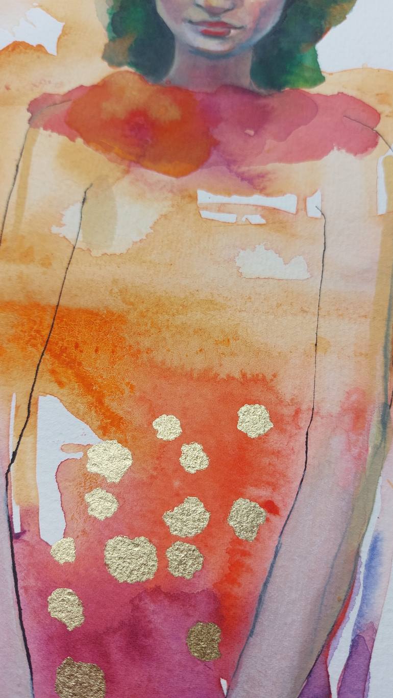 Original Illustration Women Mixed Media by Dunja Jung