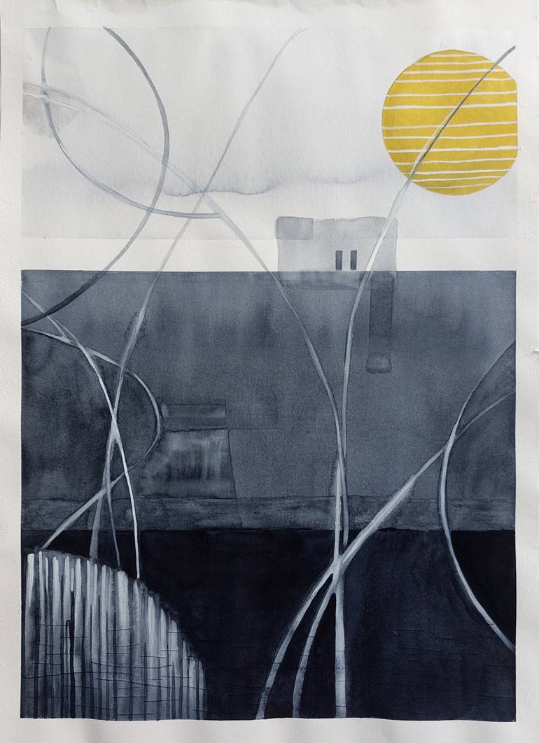 Original Abstract Landscape Painting by Dunja Jung