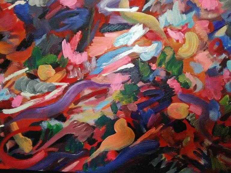 Original Abstract Expressionism Abstract Painting by M I L T E R
