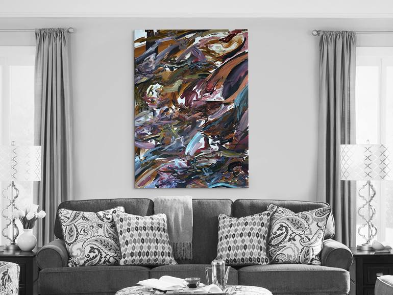 Original Abstract Expressionism Abstract Painting by M I L T E R