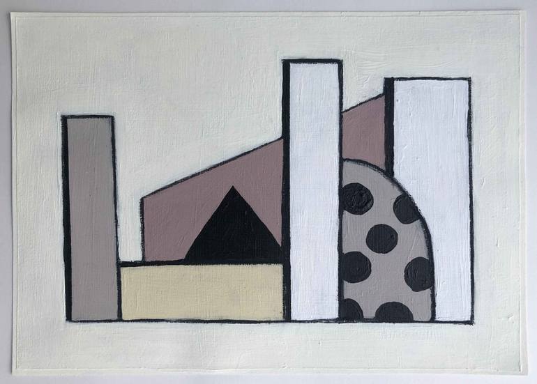 Original Abstract Architecture Drawing by Amanda Andersen